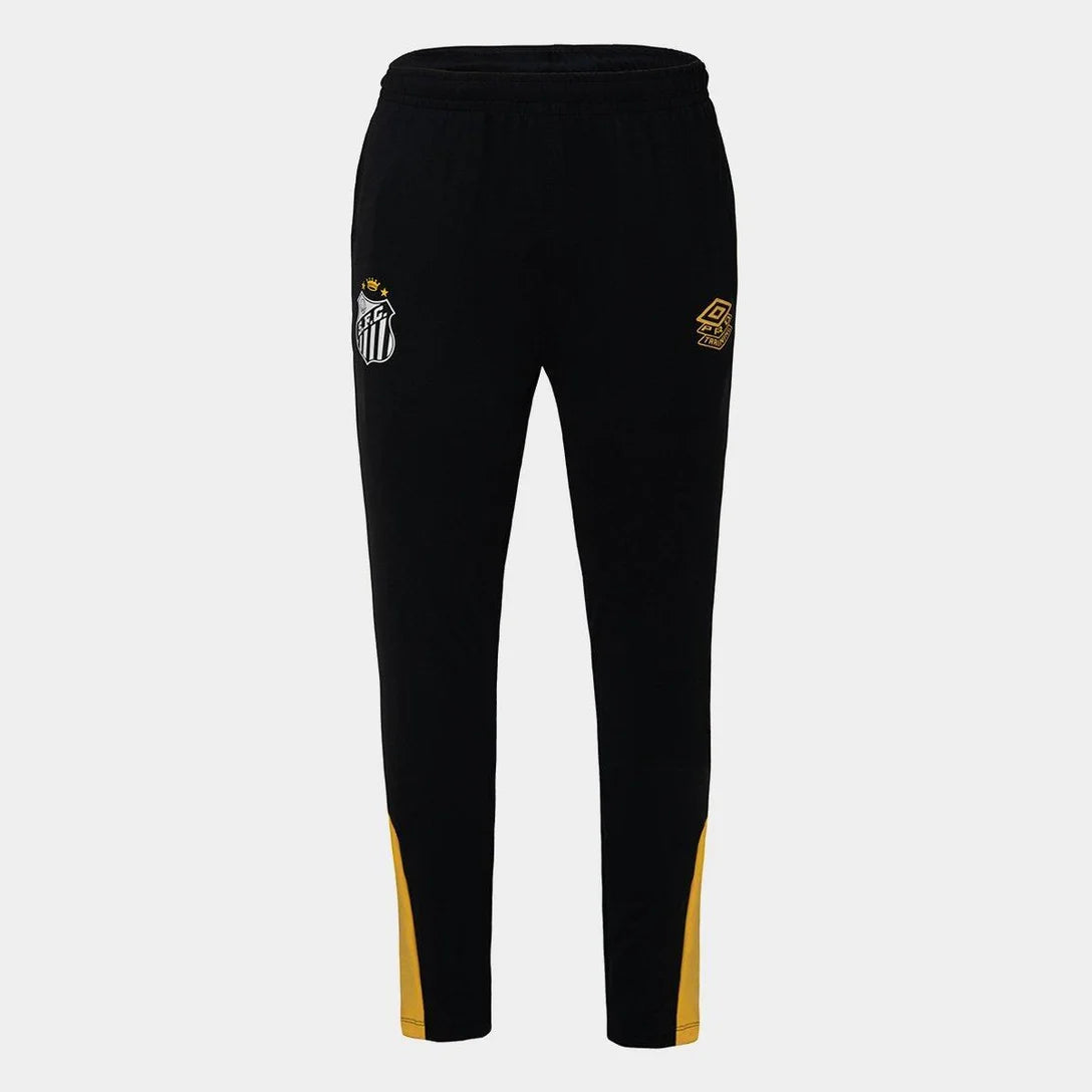 Calça Santos 25/26 Treino Umbro Masculina - Preto+Amarelo