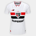 Camisa São Paulo I 26/27 Torcedor New Balance Feminina - Branco+Vermelho
