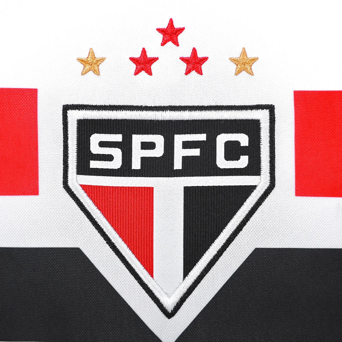 Camisa São Paulo I 26/27 Torcedor New Balance Feminina - Branco+Vermelho