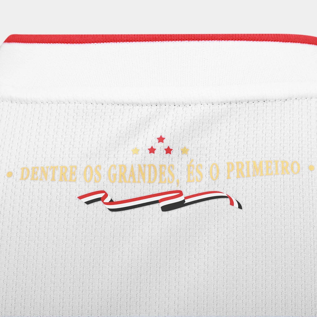 Camisa São Paulo I 26/27 Jogador New Balance Masculina - Branco+Vermelho