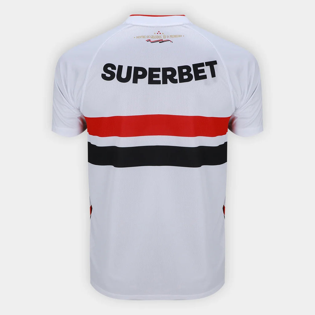 Camisa São Paulo I 26/27 Torcedor New Balance Masculina - Branco+Vermelho
