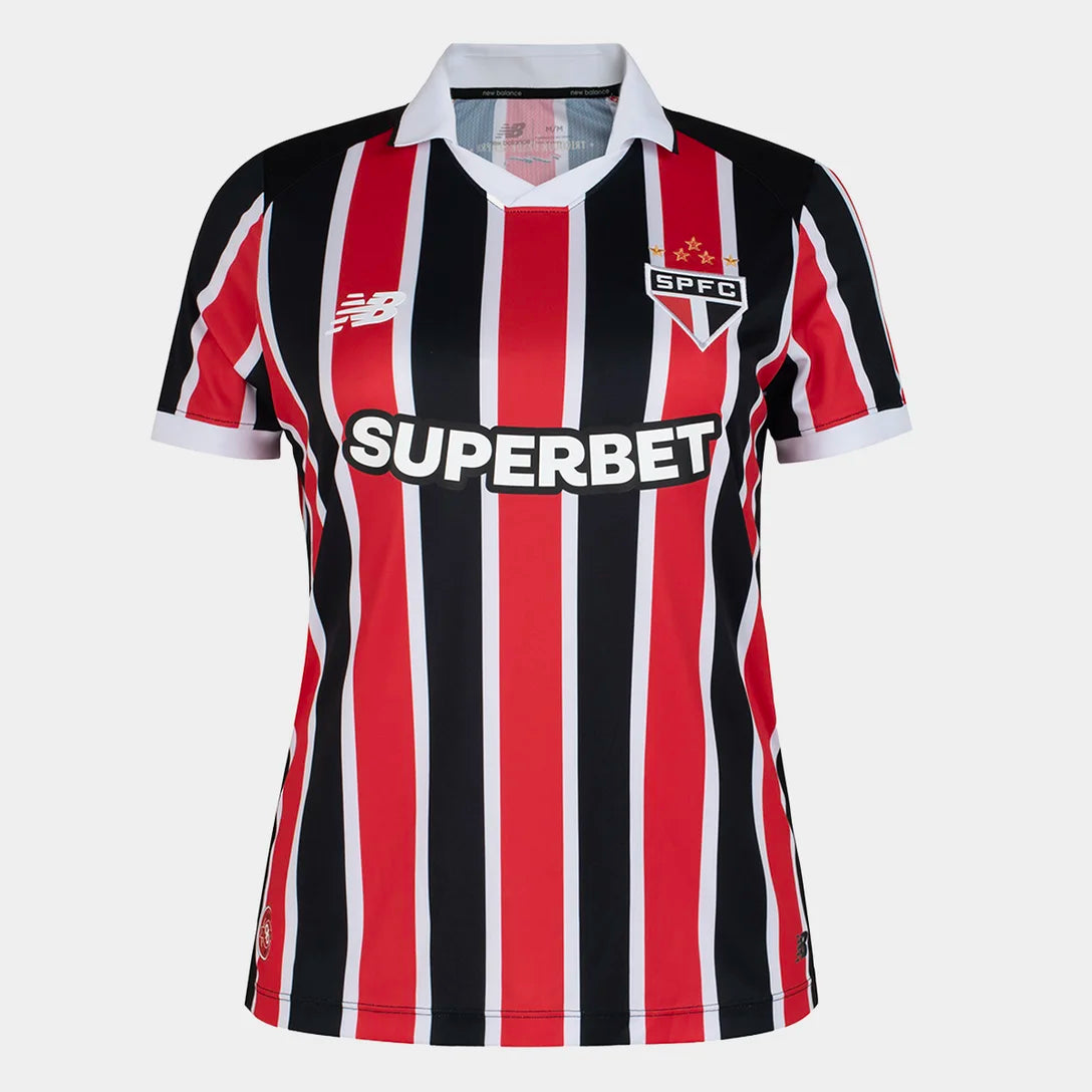 Camisa São Paulo II 26/27 Torcedor New Balance Feminina - Vermelho+Branco