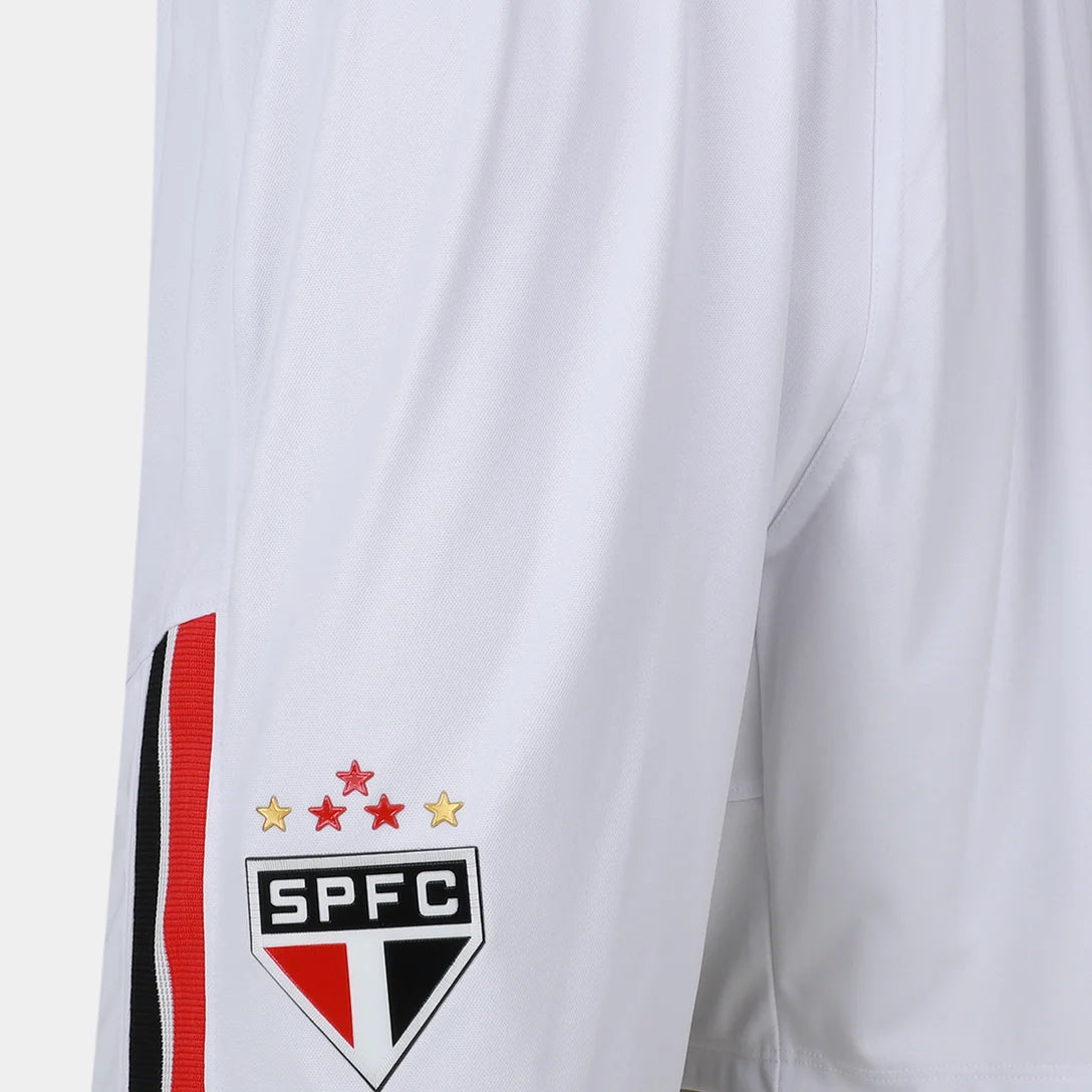 Calção São Paulo I 26/27 New Balance Masculino - Branco+Vermelho