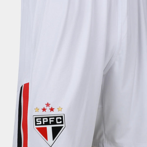 Calção São Paulo I 26/27 New Balance Masculino - Branco+Vermelho