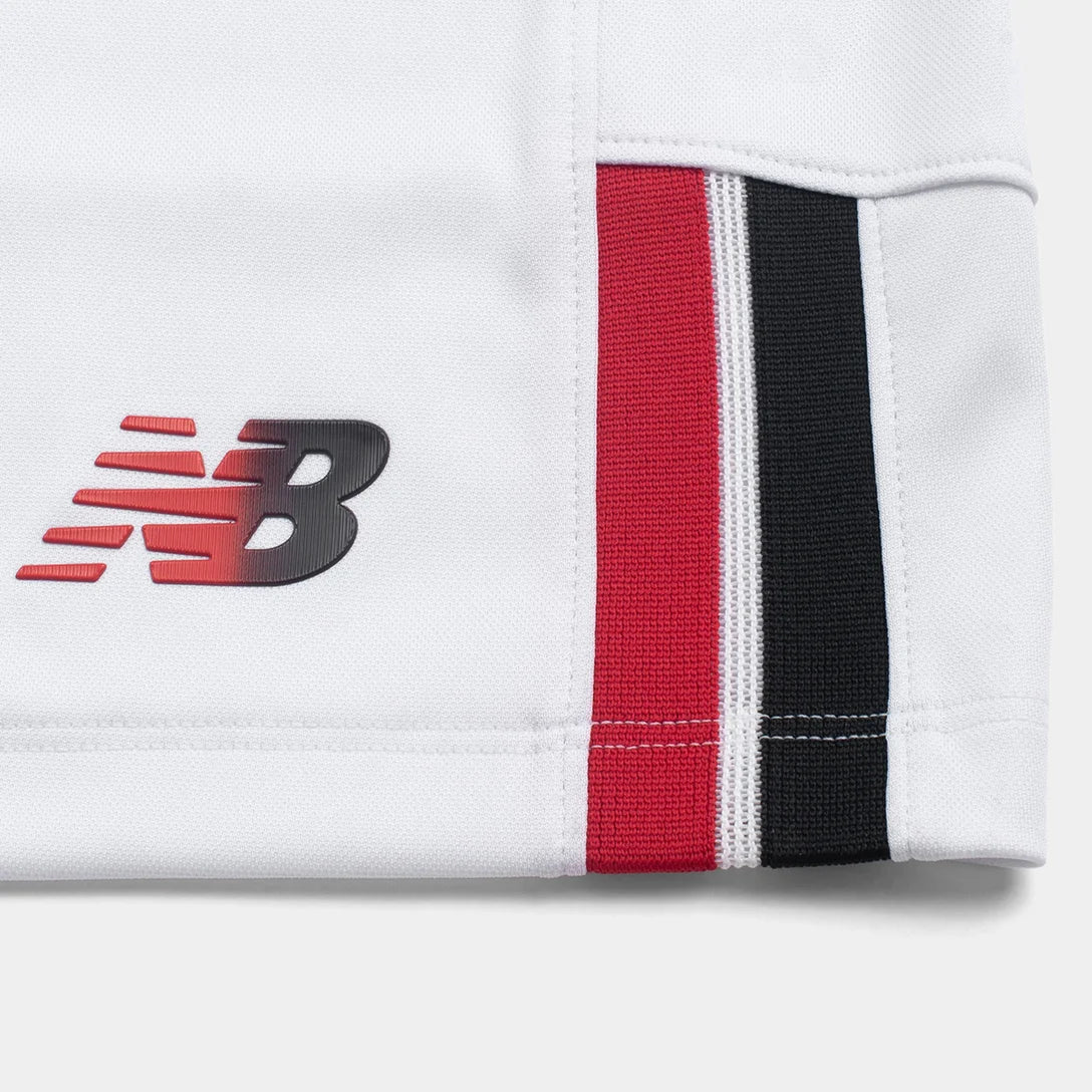 Calção São Paulo I 26/27 New Balance Masculino - Branco+Vermelho