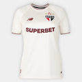 Camisa São Paulo Comemorativa 26/27 Torcedor New Balance Feminina - Off White+Vinho