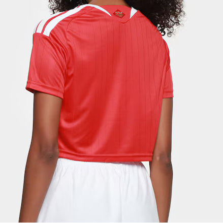 Camisa Cropped Internacional I 26/27 Adidas Feminina - Vermelho