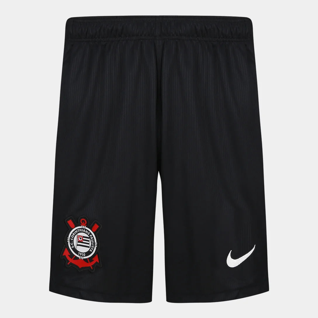 Shorts Corinthians I 26/27 Torcedor Nike Masculino - Preto+Branco