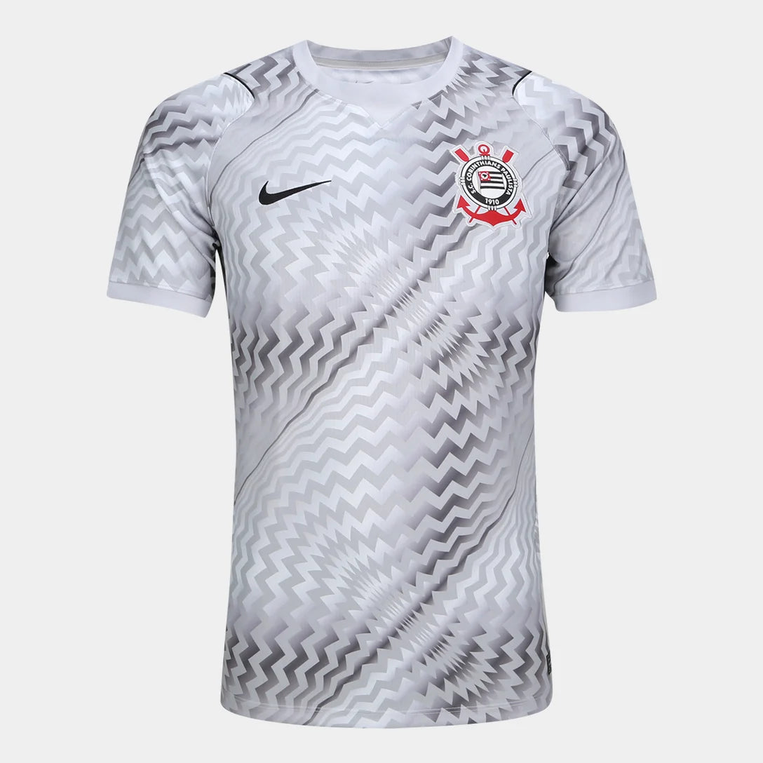 Camisa Corinthians Goleiro 26/27 Torcedor Nike Masculina - Cinza+Preto