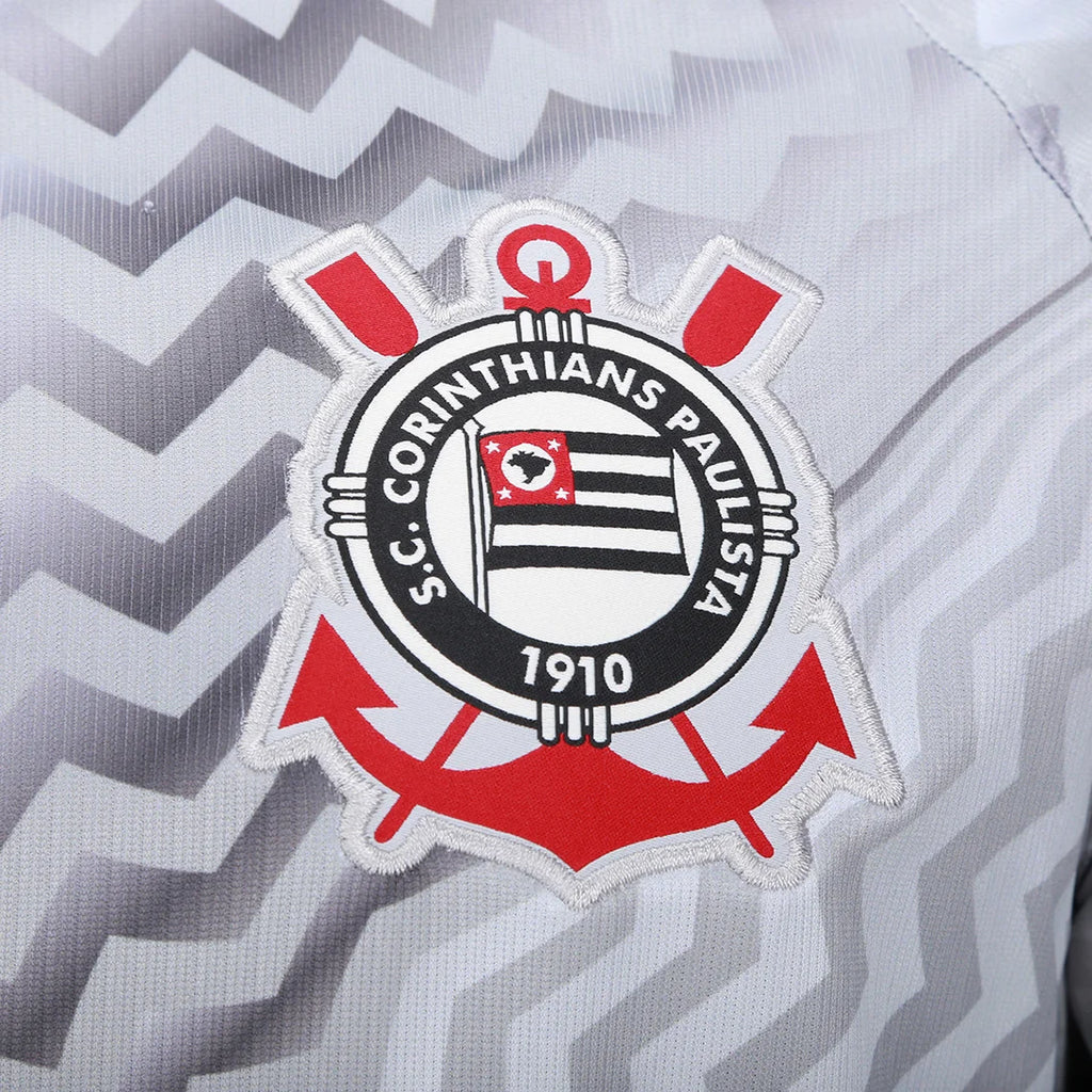 Camisa Corinthians Goleiro 26/27 Torcedor Nike Masculina - Cinza+Preto