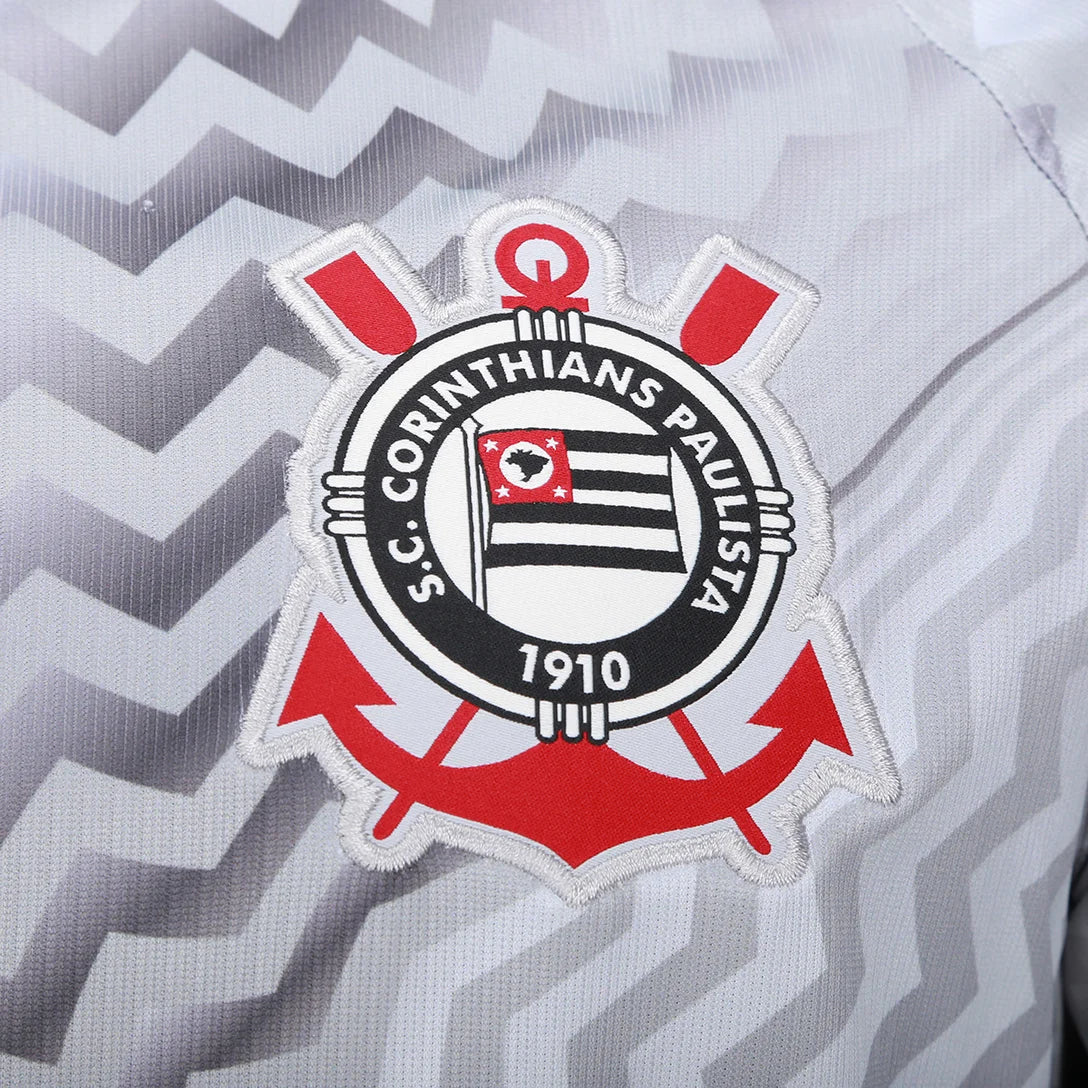 Camisa Corinthians Goleiro 26/27 Torcedor Nike Masculina - Cinza+Preto