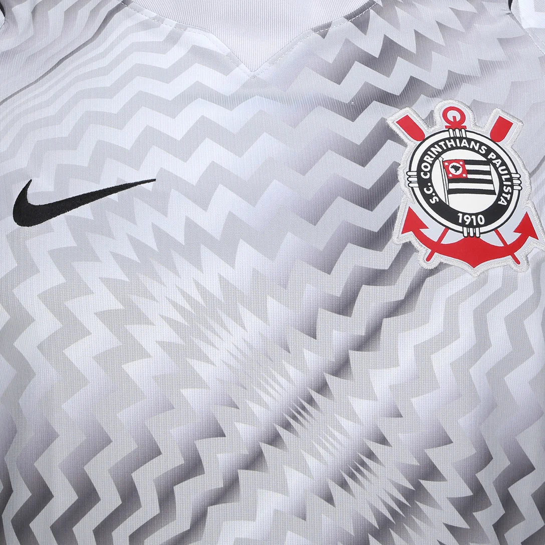 Camisa Corinthians Goleiro 26/27 Torcedor Nike Masculina - Cinza+Preto