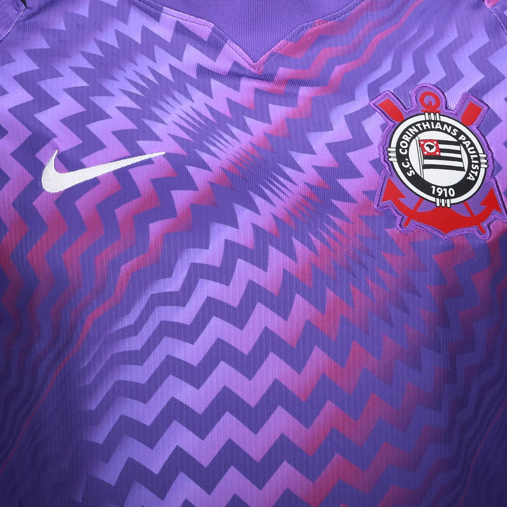 Camisa Corinthians Goleiro 26/27 Torcedor Nike Masculina - Roxo+Preto