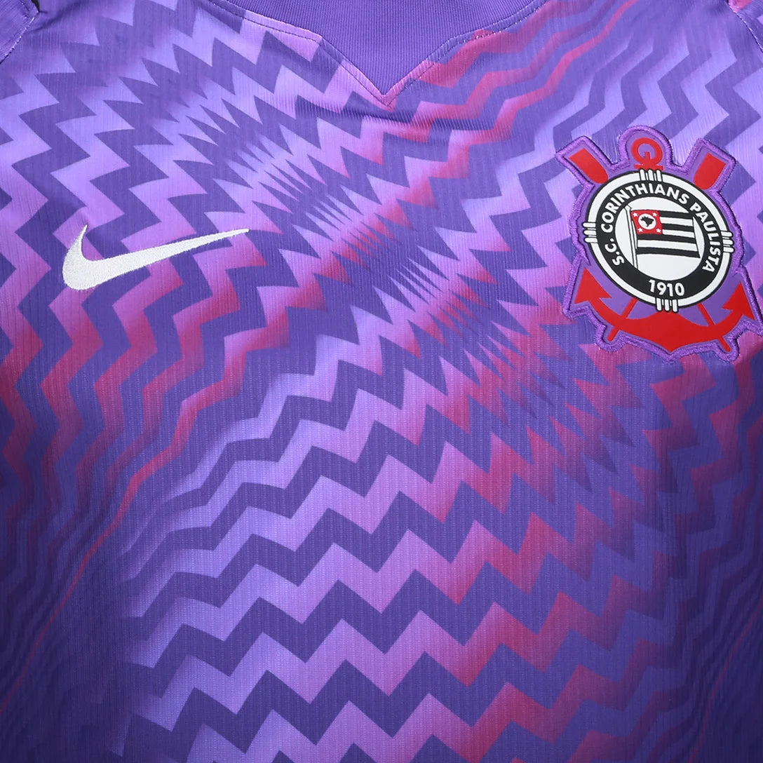 Camisa Corinthians Goleiro 26/27 Torcedor Nike Masculina - Roxo+Preto