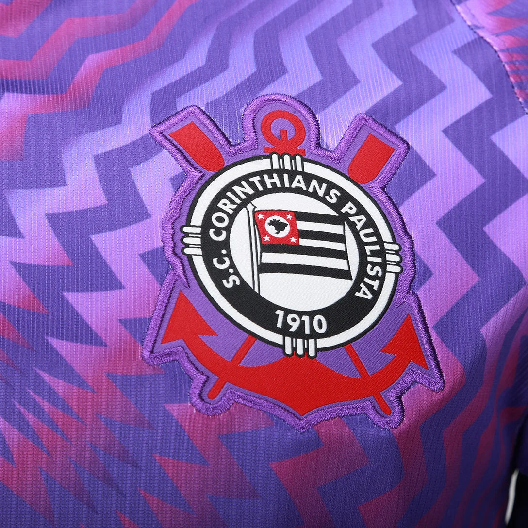 Camisa Corinthians Goleiro 26/27 Torcedor Nike Masculina - Roxo+Preto