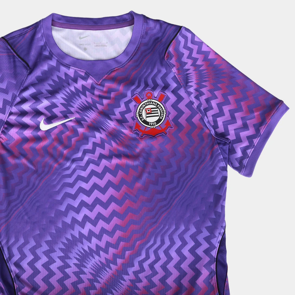 Camisa Corinthians Goleiro 26/27 Torcedor Nike Masculina - Roxo+Preto