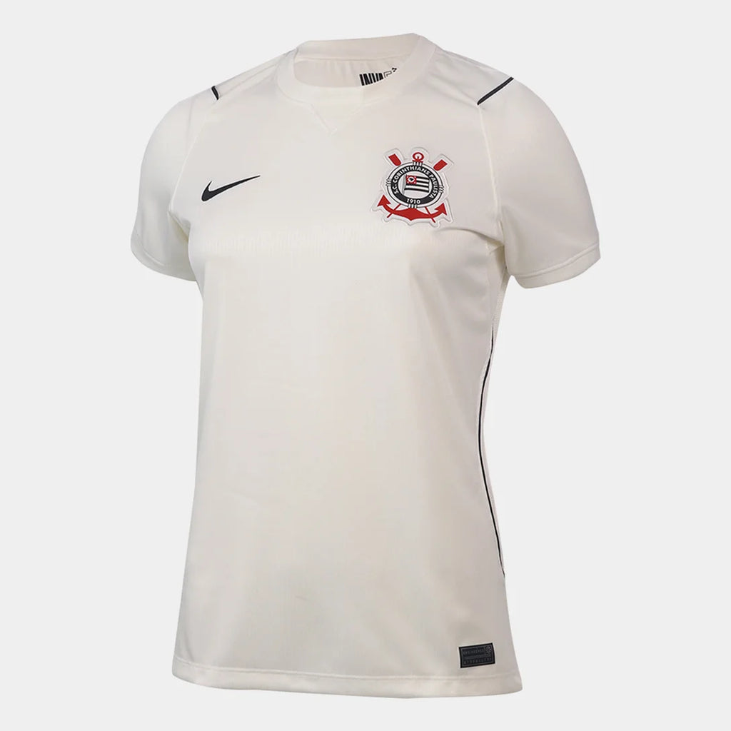 Camisa Corinthians I 26/27 Torcedor Nike Feminina - Branco+Preto