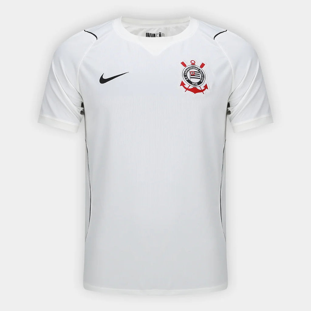 Camisa Corinthians I 26/27 Torcedor Nike Masculina - Branco+Preto