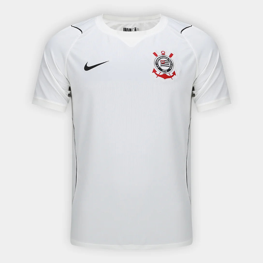 Camisa Corinthians I 26/27 Torcedor Nike Masculina - Branco+Preto