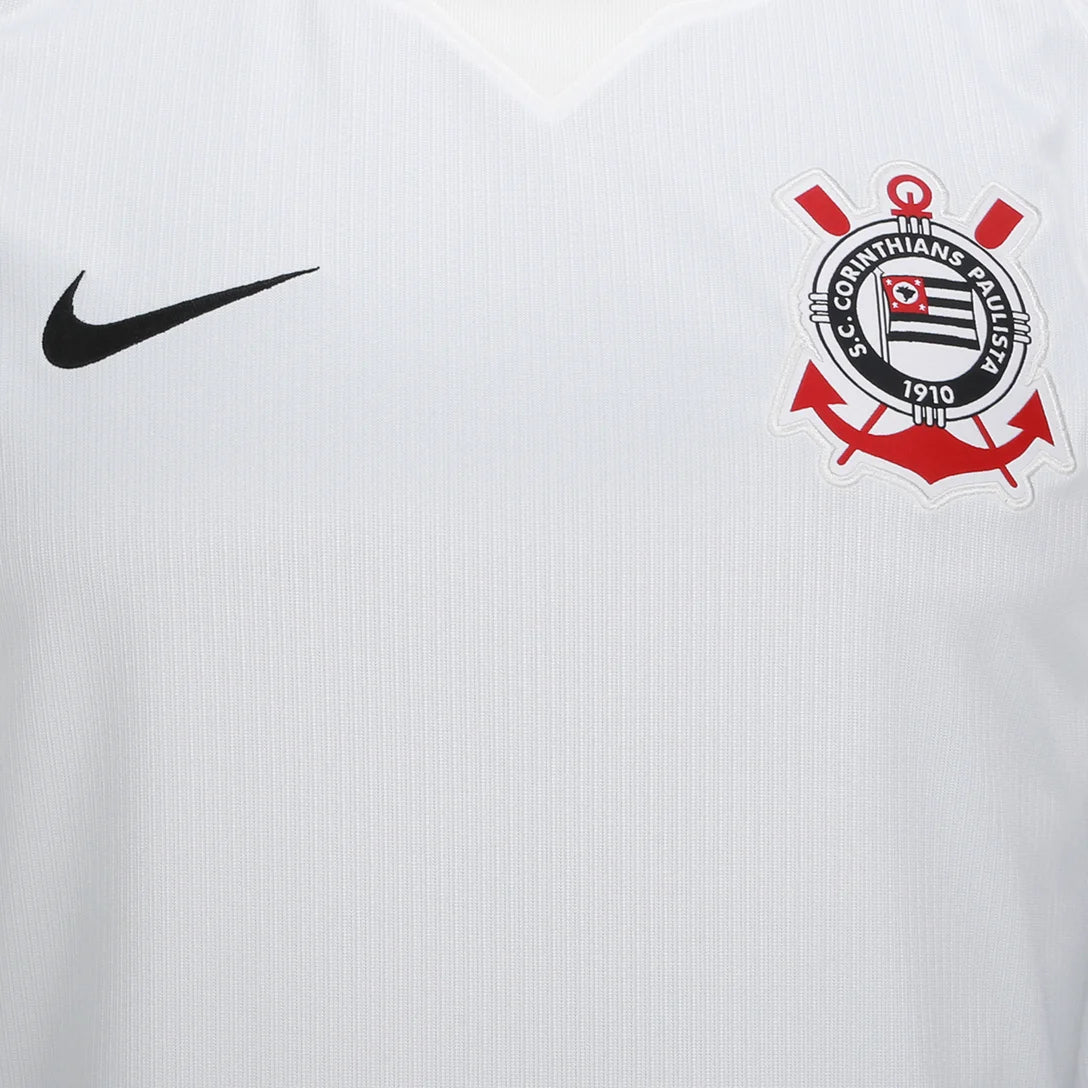 Camisa Corinthians I 26/27 Torcedor Nike Masculina - Branco+Preto