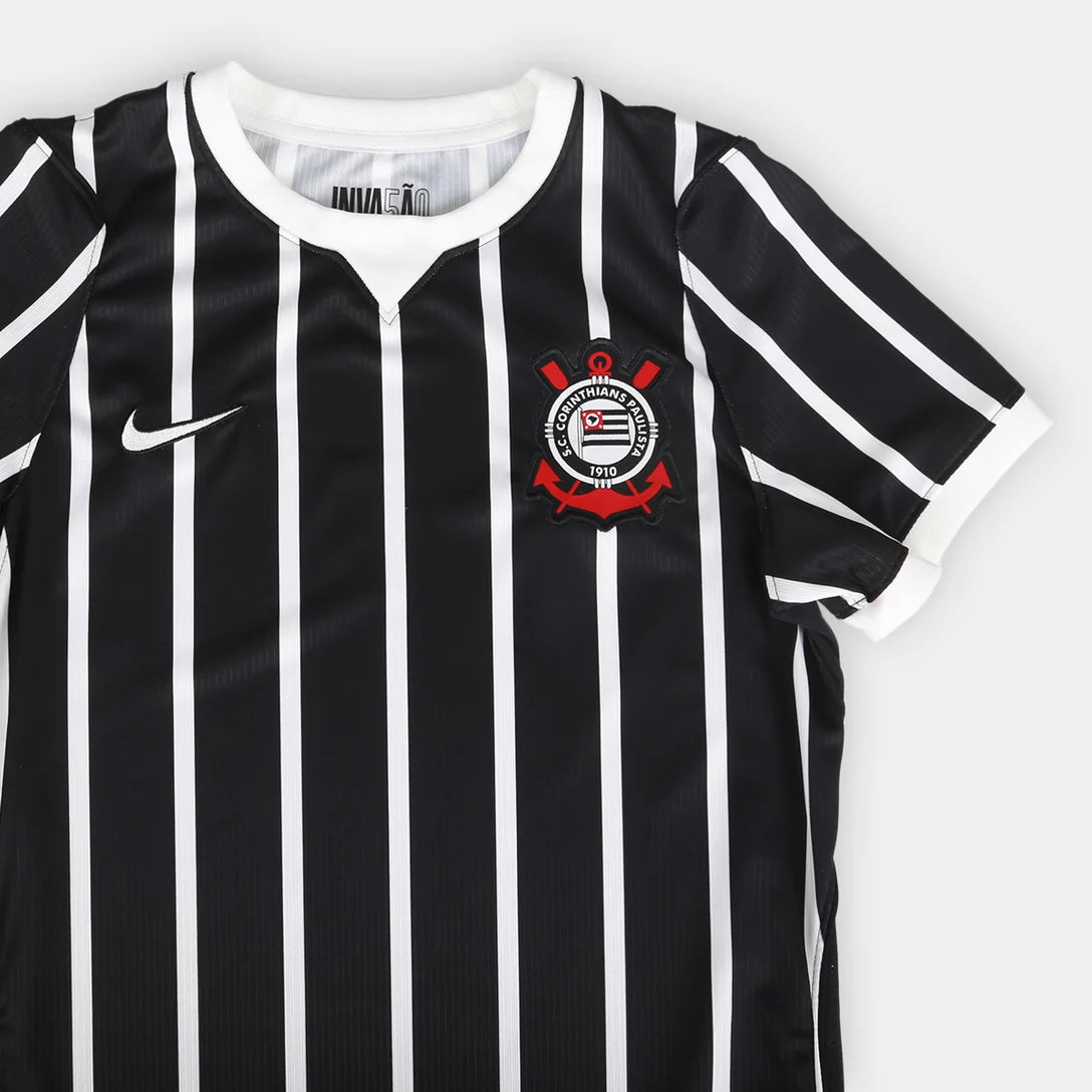 Camisa Corinthians II 26/27 Torcedor Nike Feminina - Preto+Branco