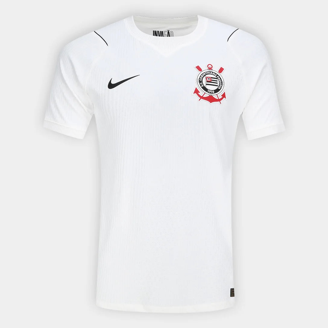 Camisa Corinthians I 26/27 Jogador Nike Masculina - Branco+Preto