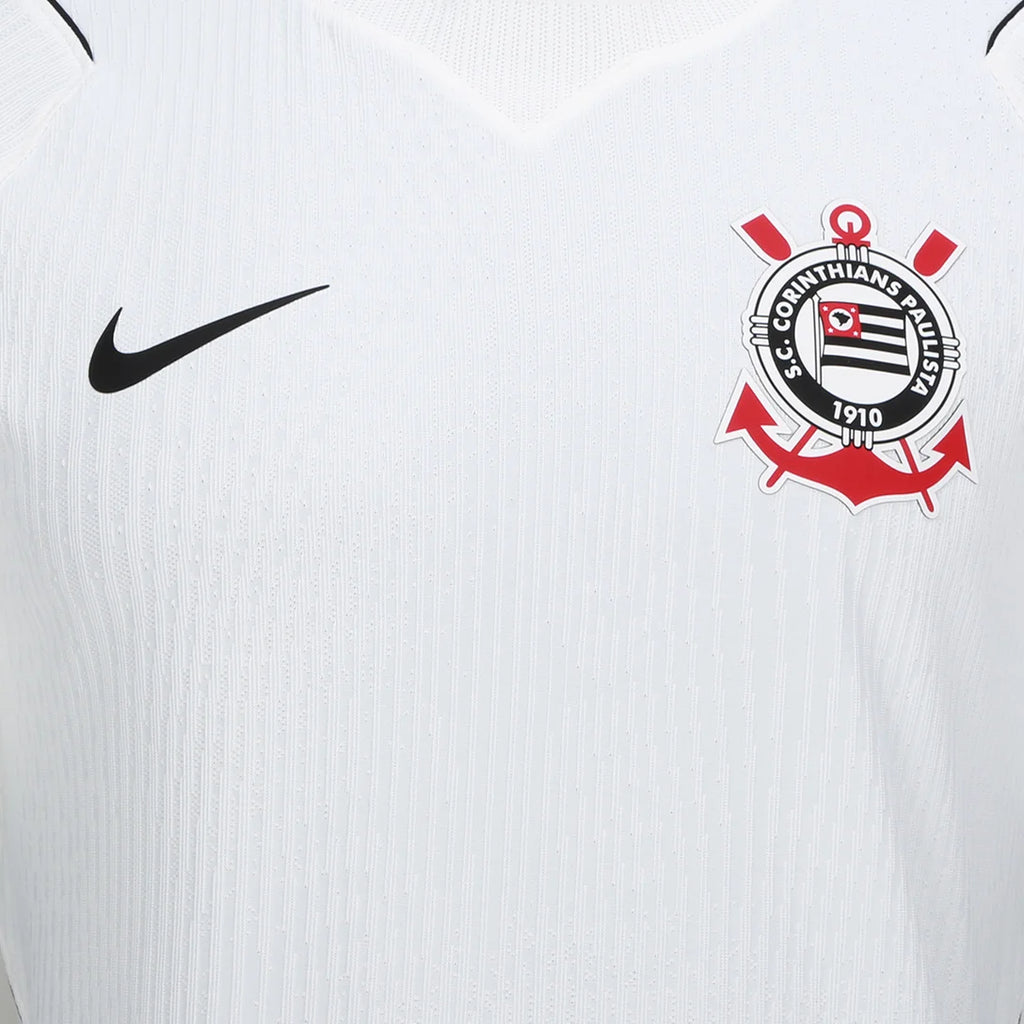 Camisa Corinthians I 26/27 Jogador Nike Masculina - Branco+Preto