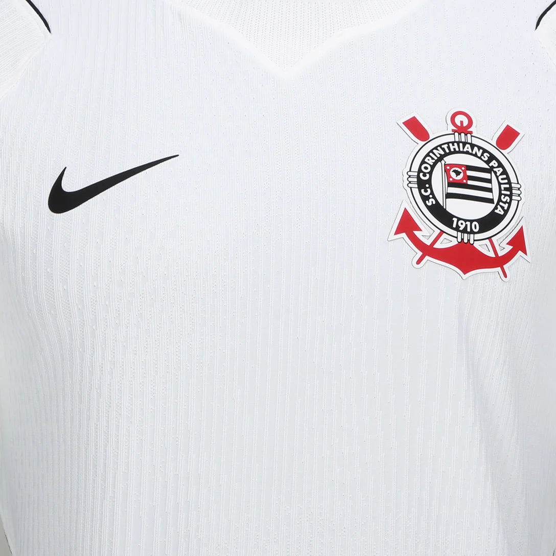 Camisa Corinthians I 26/27 Jogador Nike Masculina - Branco+Preto