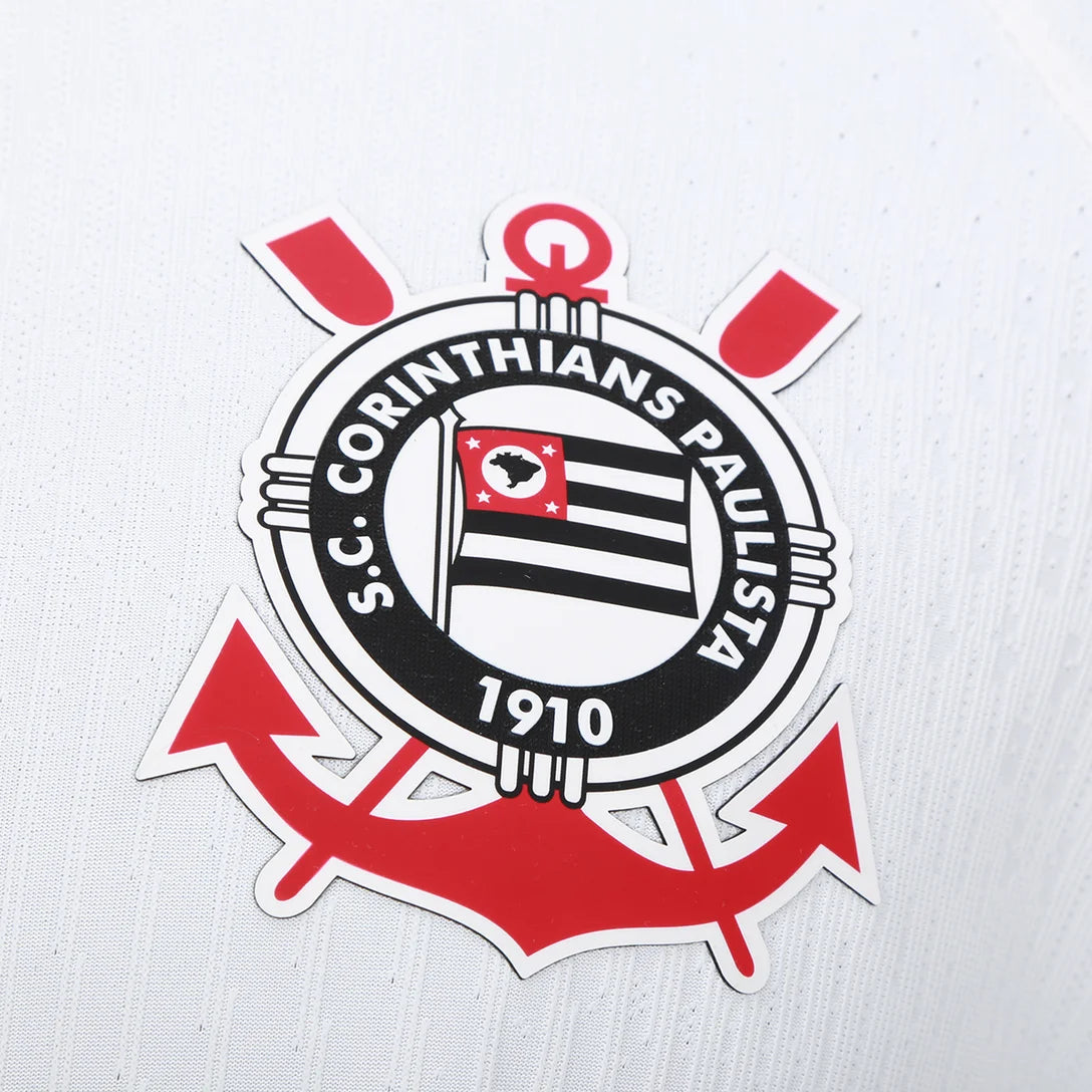 Camisa Corinthians I 26/27 Jogador Nike Masculina - Branco+Preto