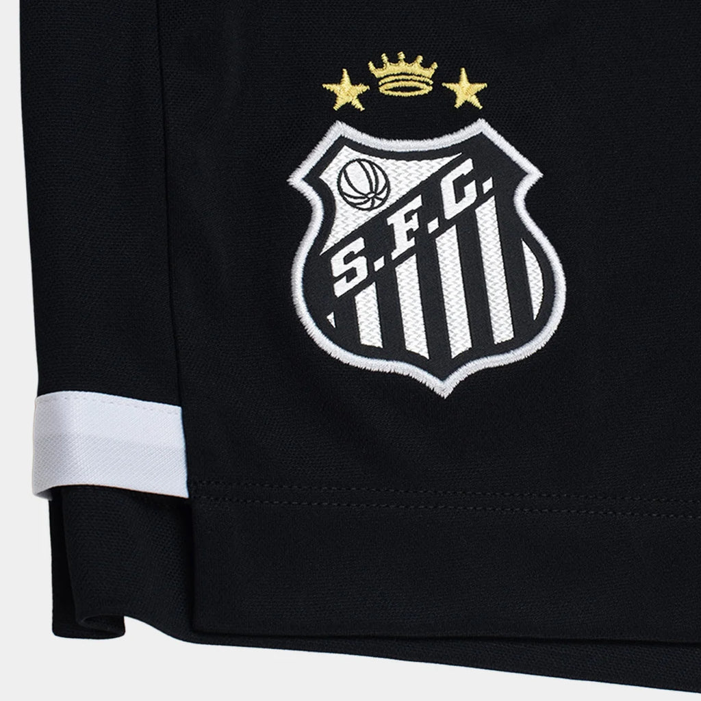 Calção Santos II 26/27 Umbro Masculino - Preto+Branco
