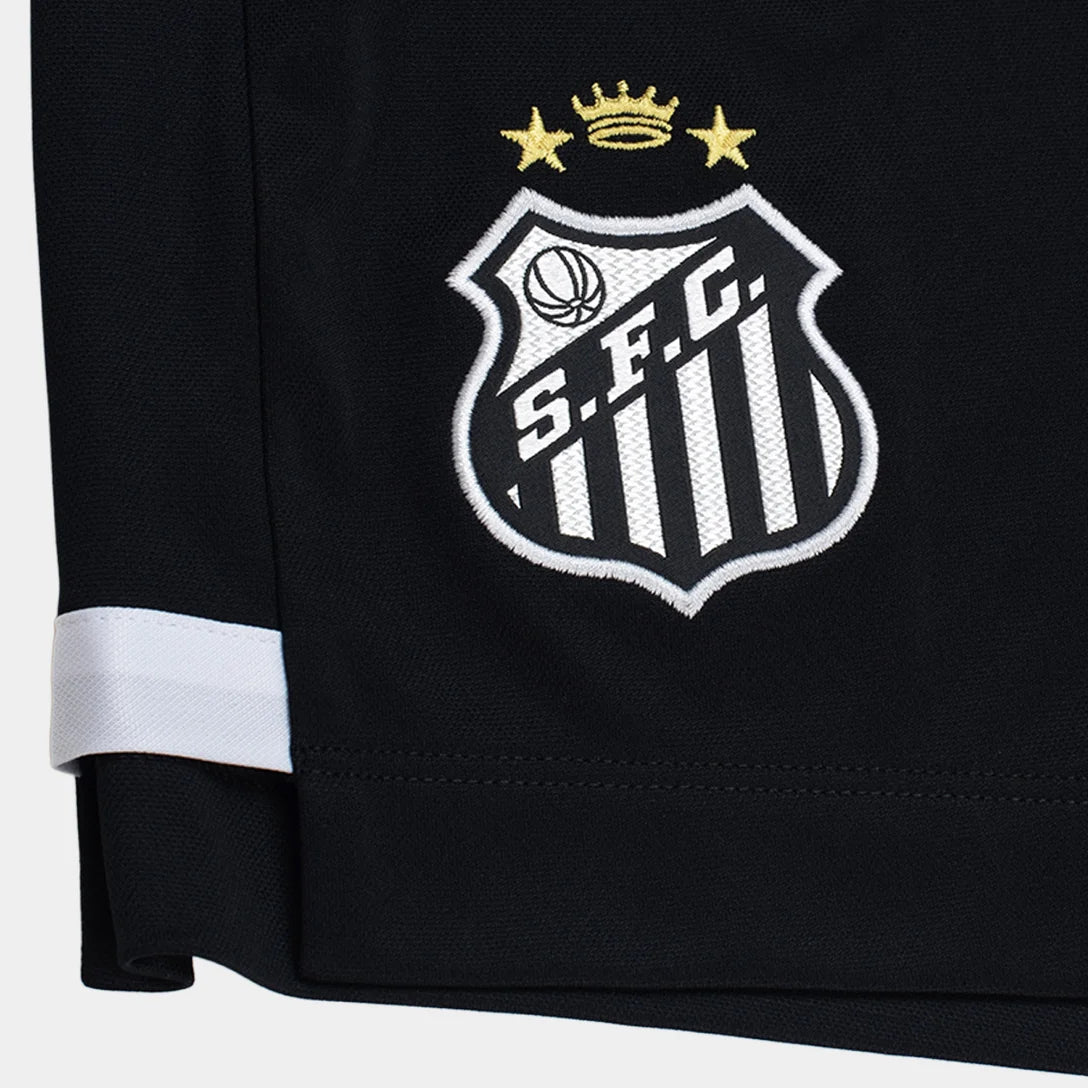 Calção Santos II 26/27 Umbro Masculino - Preto+Branco