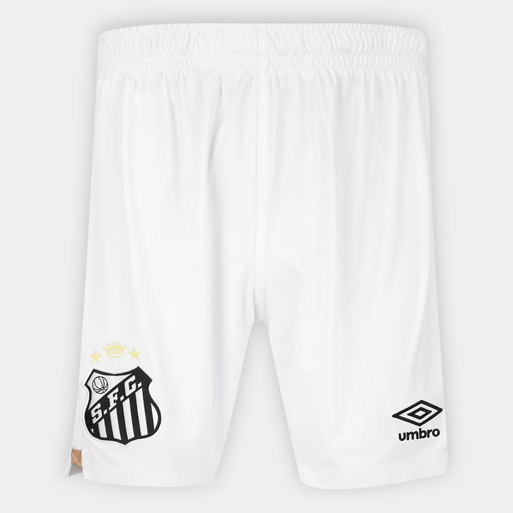 Calção Santos I 26/27 Umbro Masculino - Branco+Bronze