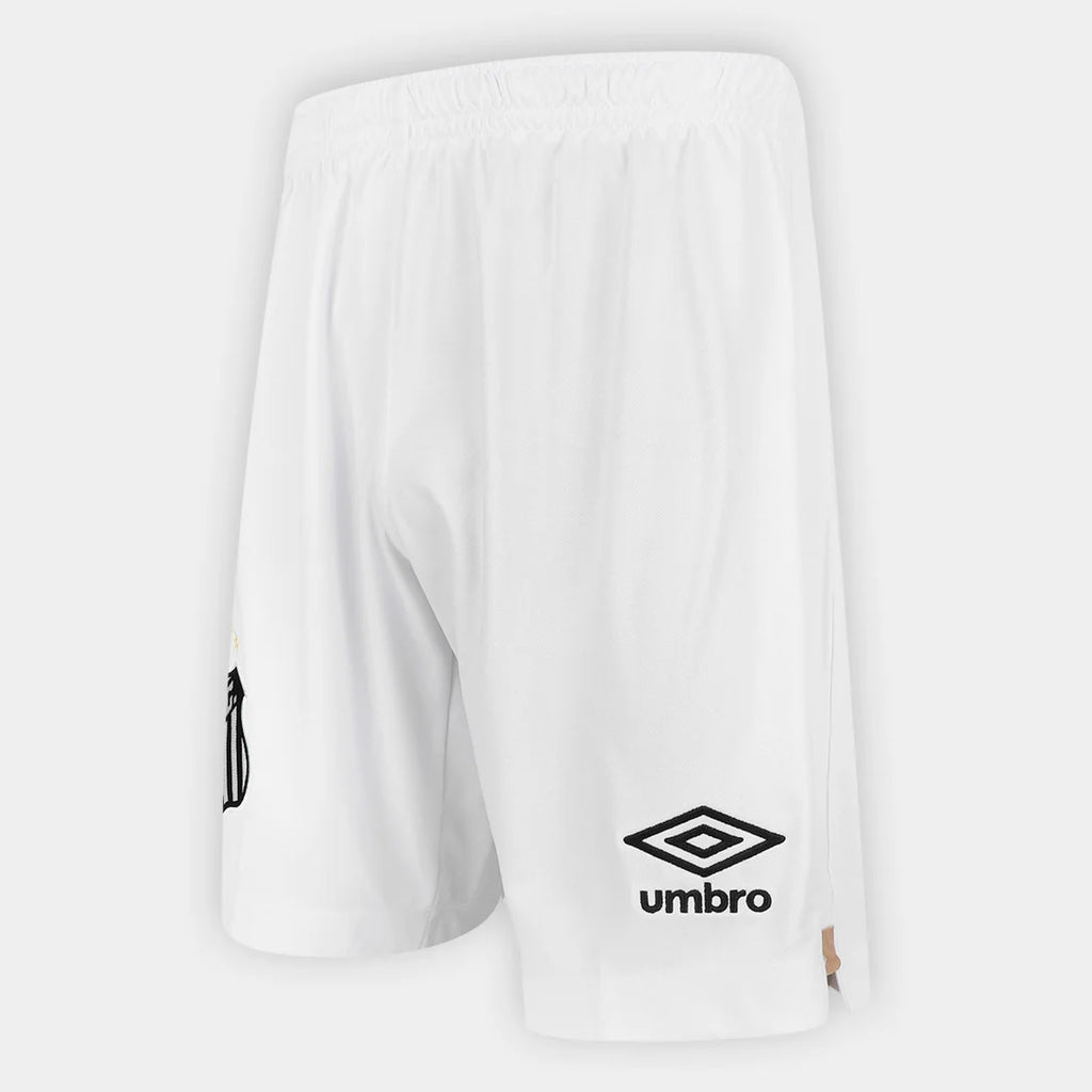 Calção Santos I 26/27 Umbro Masculino - Branco+Bronze