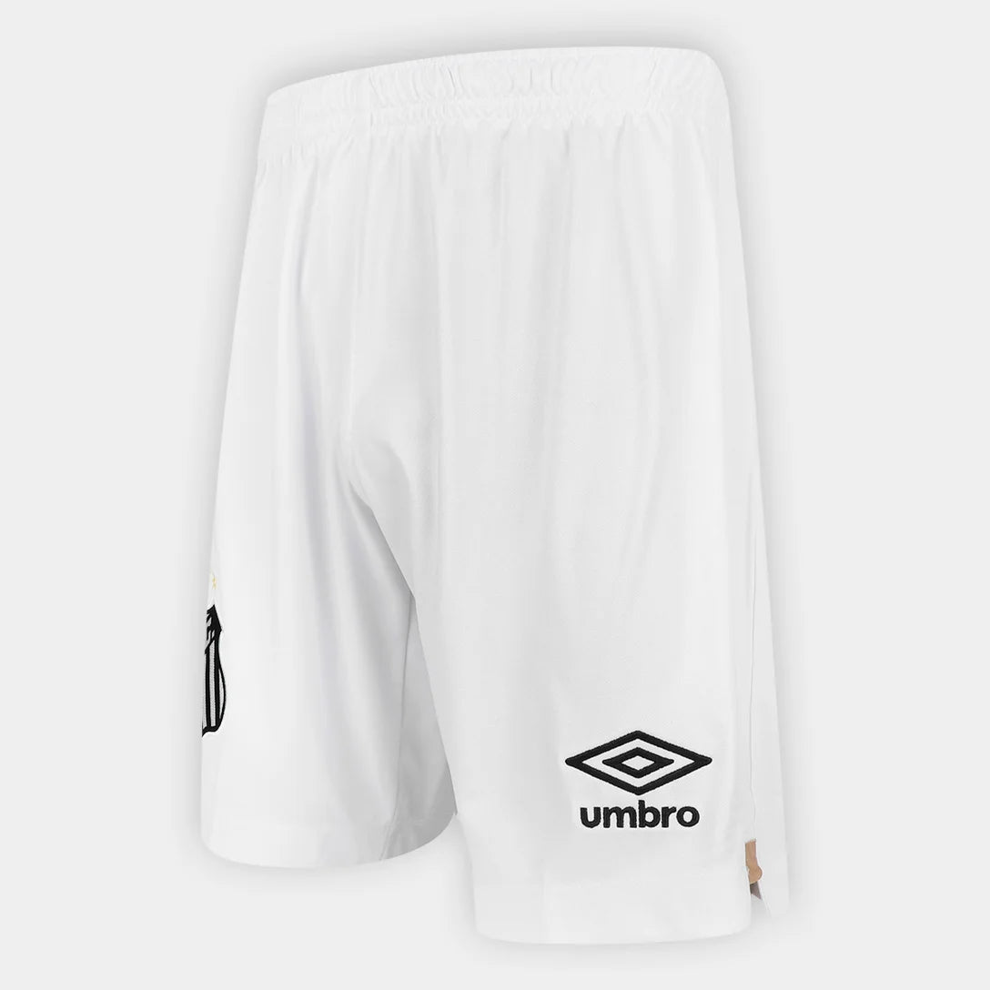 Calção Santos I 26/27 Umbro Masculino - Branco+Bronze