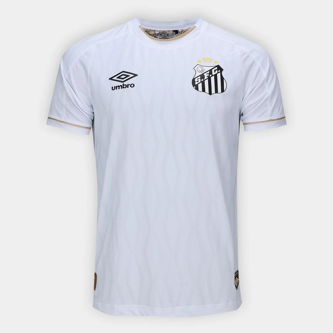 Camisa Santos I 26/27 Jogador Umbro Masculina - Branco+Bronze