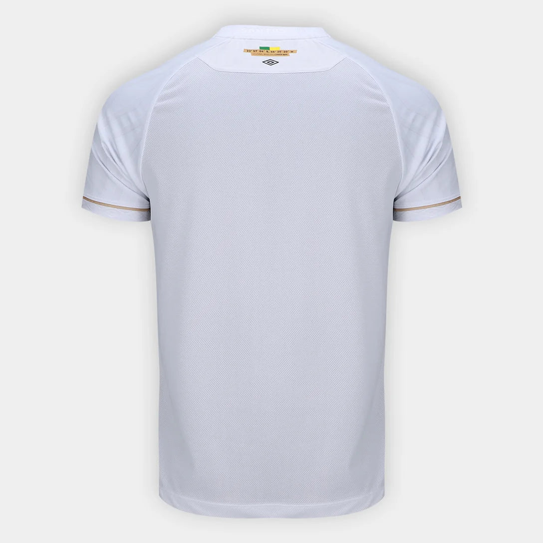 Camisa Santos I 26/27 Jogador Umbro Masculina - Branco+Bronze