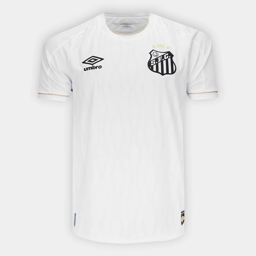 Camisa Santos I 26/27 Torcedor Umbro Masculina - Branco+Bronze