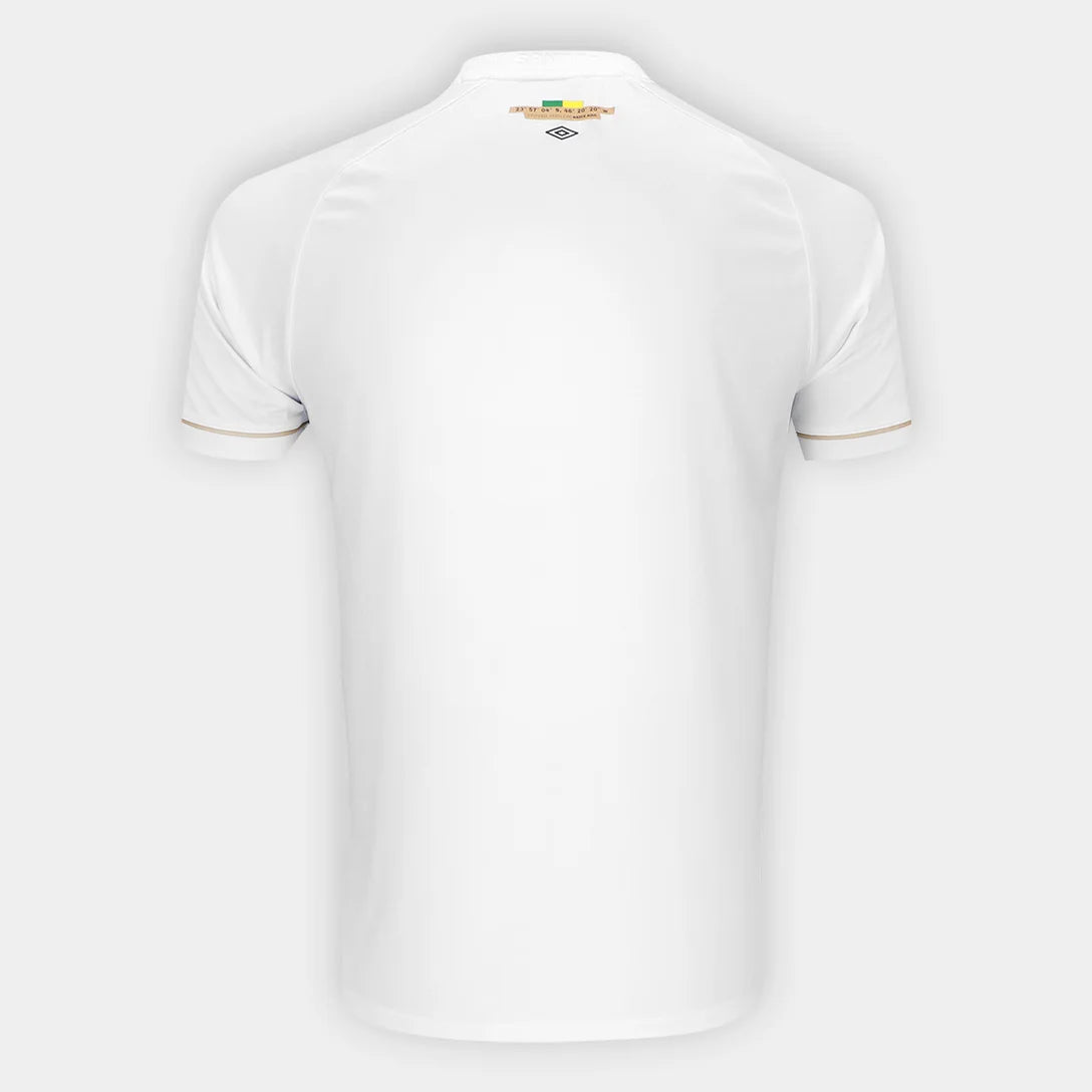 Camisa Santos I 26/27 Torcedor Umbro Masculina - Branco+Bronze