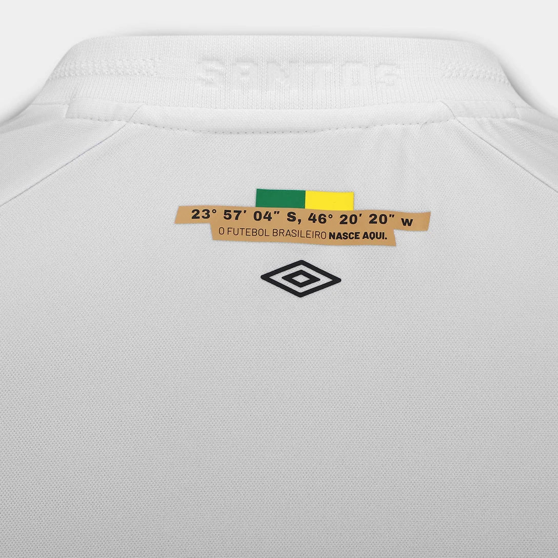 Camisa Santos I 26/27 Torcedor Umbro Masculina - Branco+Bronze