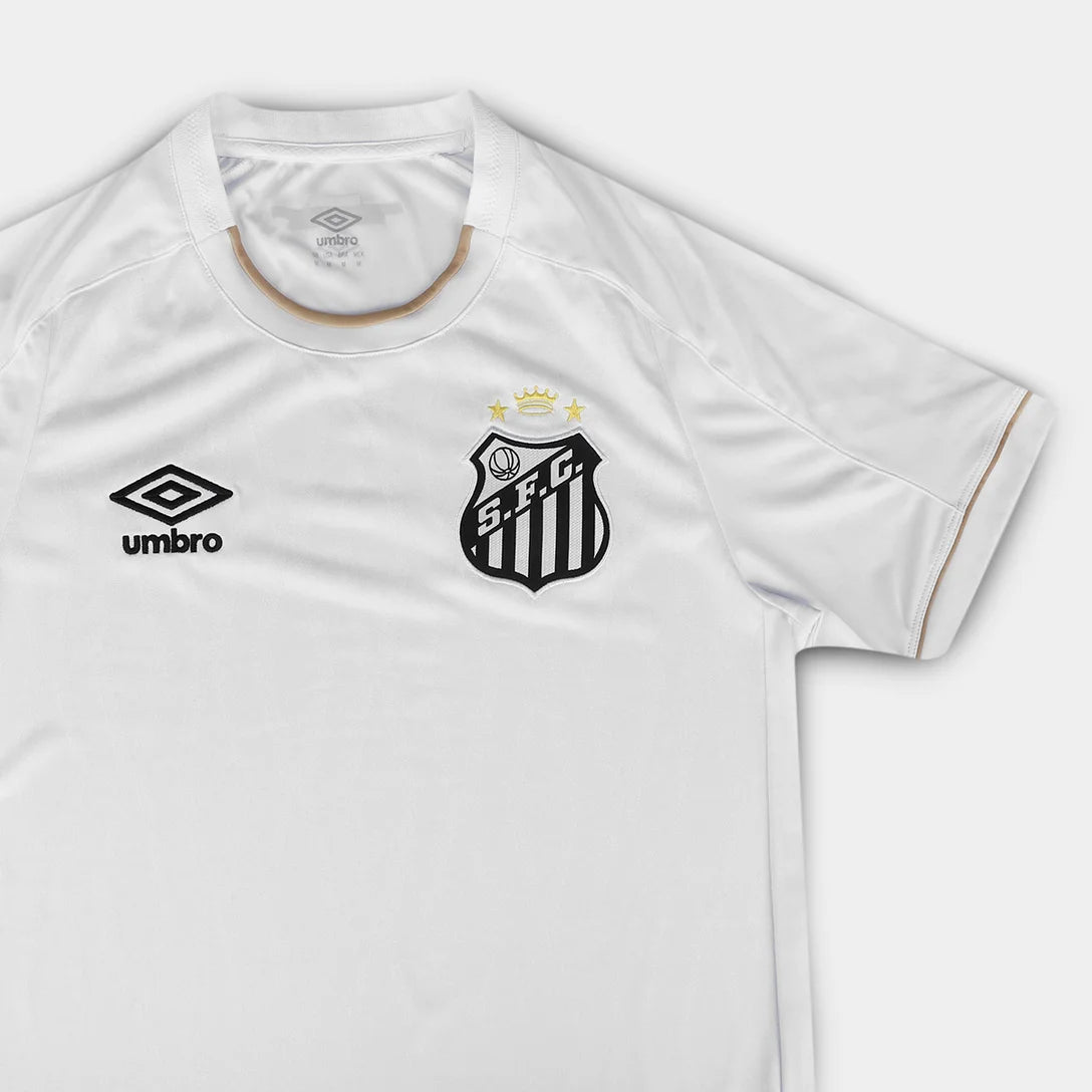 Camisa Santos I 26/27 Torcedor Umbro Masculina - Branco+Bronze