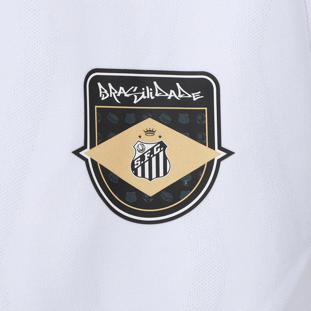 Camisa Santos I 26/27 Torcedor Umbro Feminina - Branco+Bronze