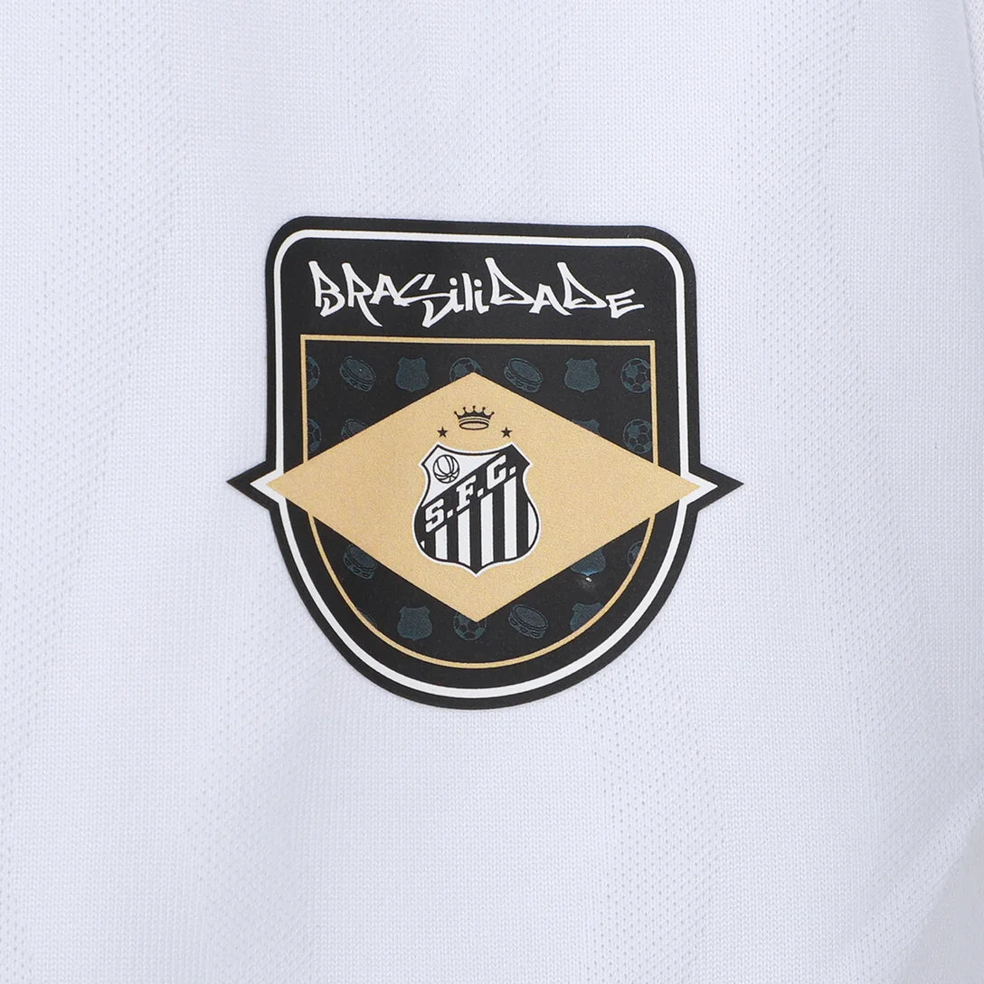 Camisa Santos I 26/27 Torcedor Umbro Feminina - Branco+Bronze