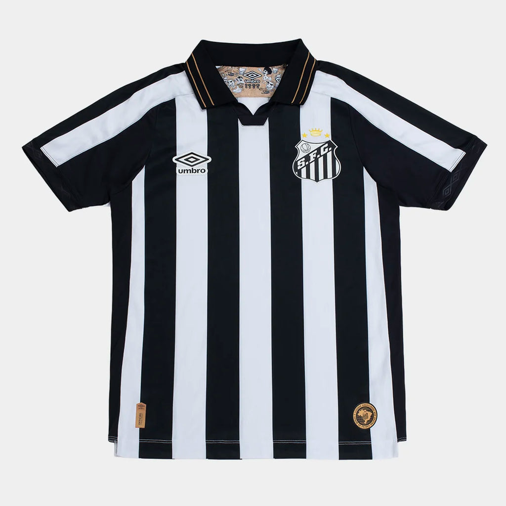 Camisa Santos II 26/27 Jogador Umbro Masculina - Preto+Branco