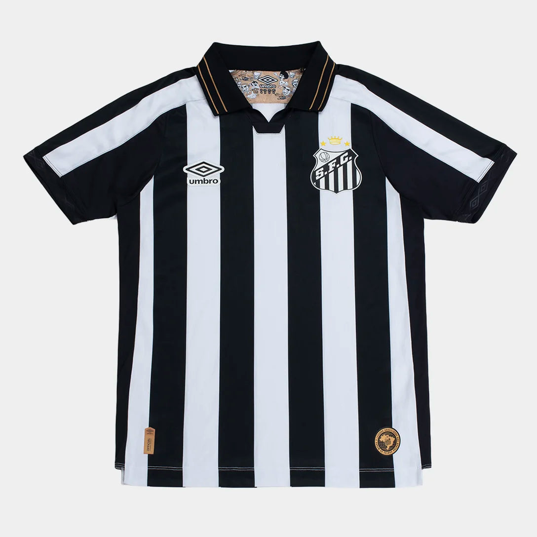 Camisa Santos II 26/27 Jogador Umbro Masculina - Preto+Branco