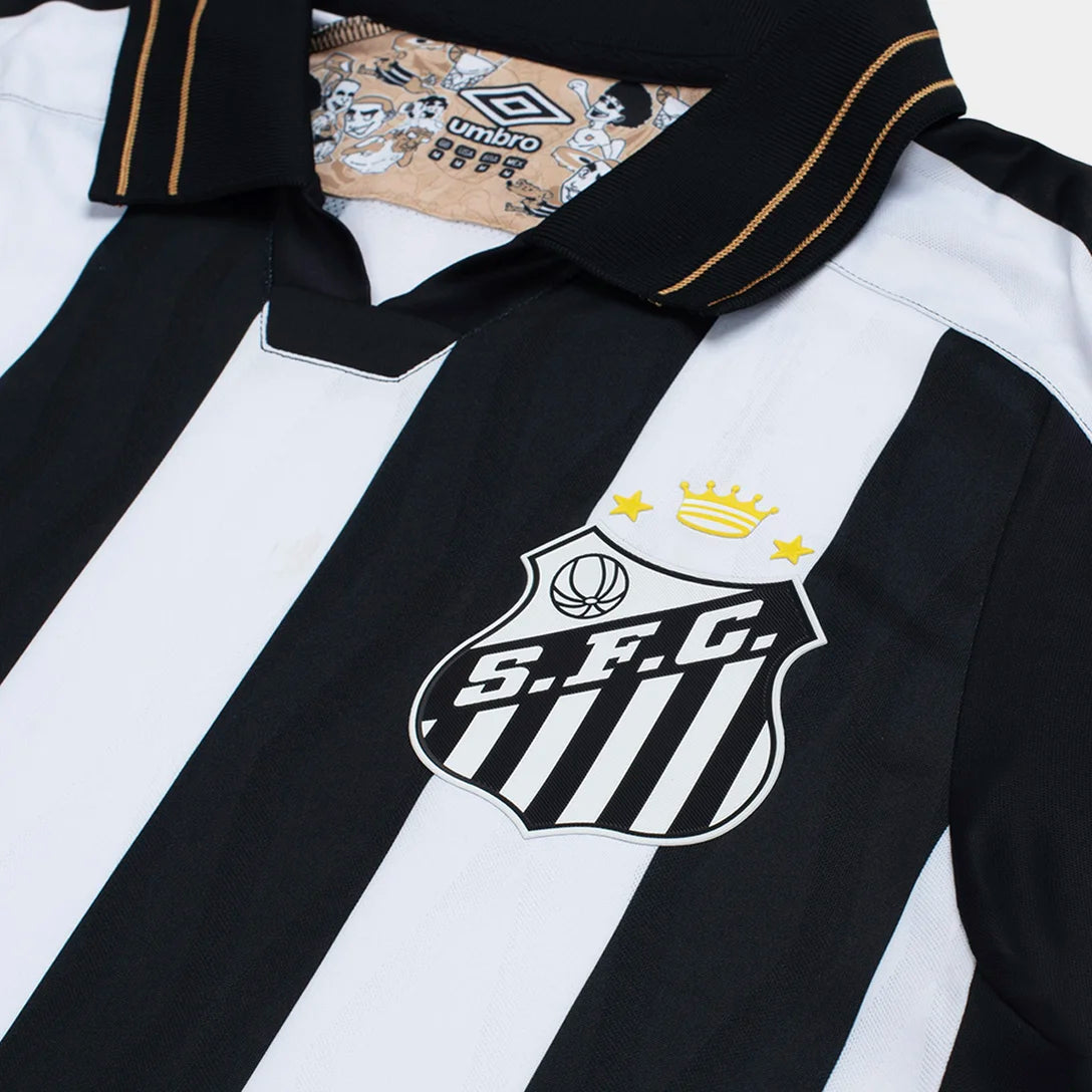 Camisa Santos II 26/27 Jogador Umbro Masculina - Preto+Branco