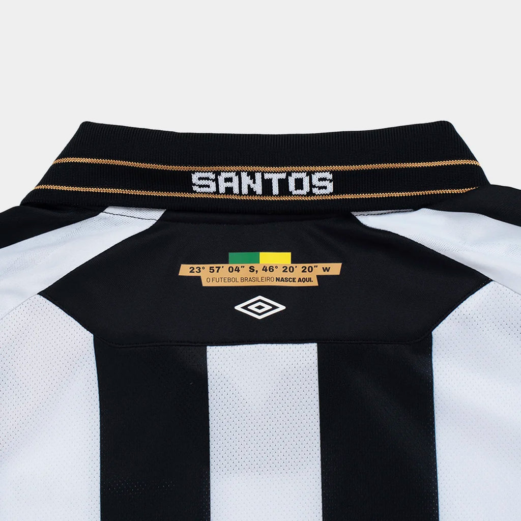 Camisa Santos II 26/27 Jogador Umbro Masculina - Preto+Branco