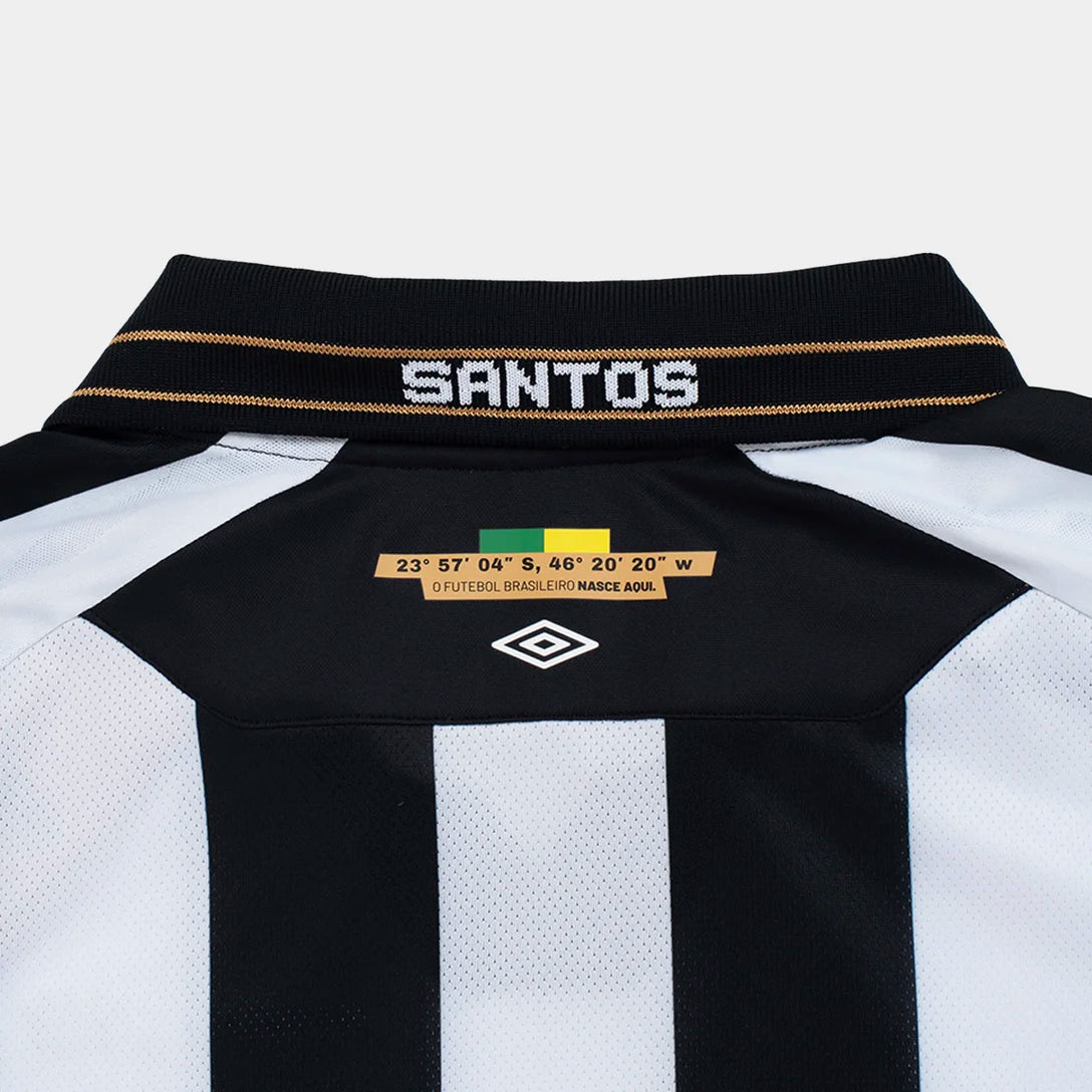 Camisa Santos II 26/27 Jogador Umbro Masculina - Preto+Branco