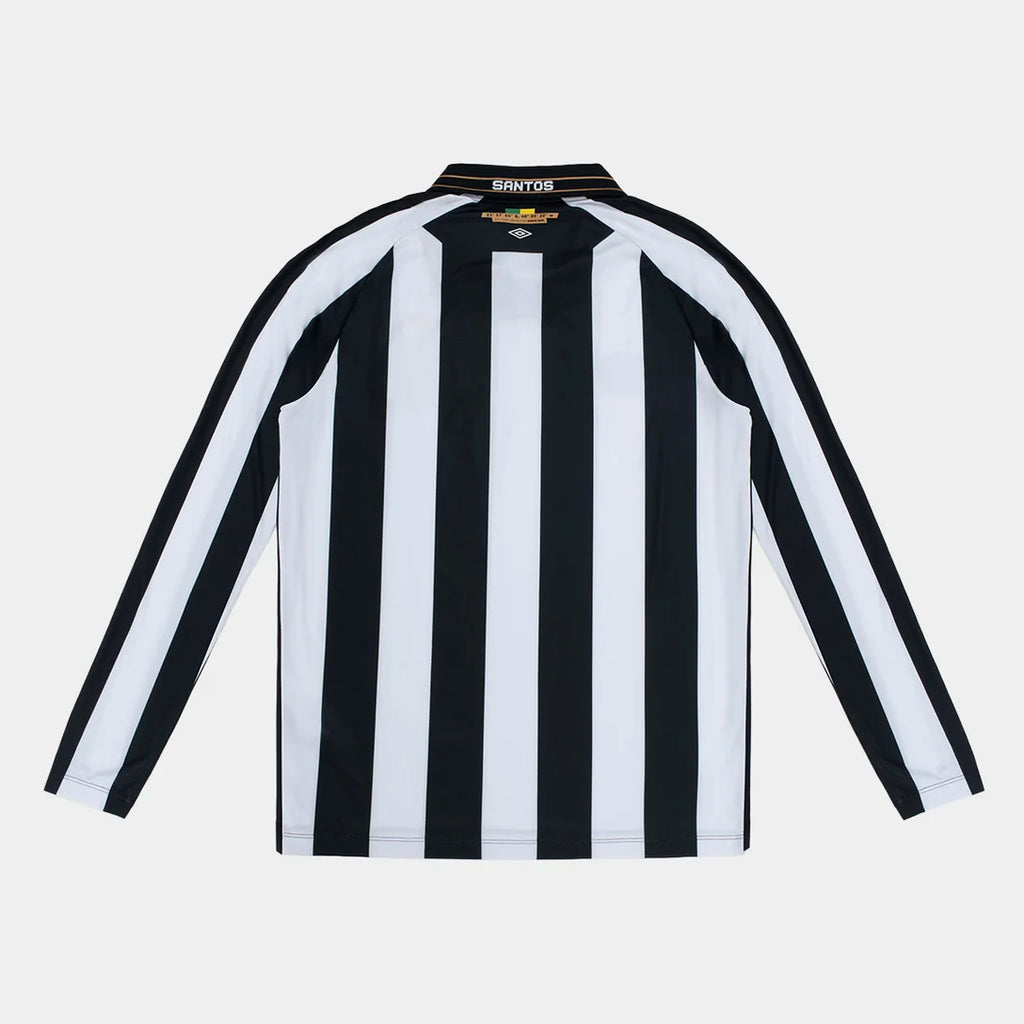 Camisa Manga Longa Santos II 26/27 Torcedor Umbro Masculina - Preto+Branco