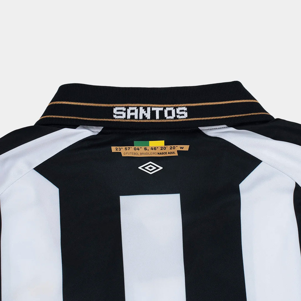 Camisa Manga Longa Santos II 26/27 Torcedor Umbro Masculina - Preto+Branco
