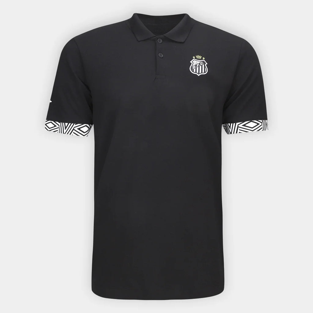 Camisa Polo Santos 26/27 Viagem Umbro Masculina - Preto
